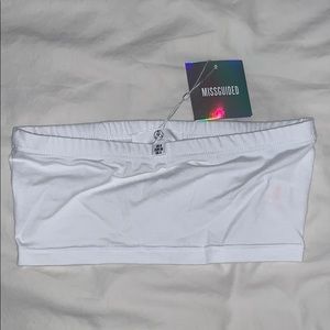 White Missguided Tube Top